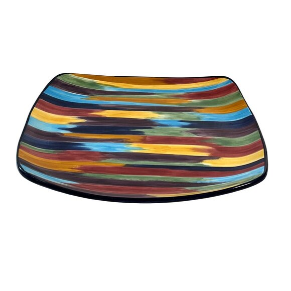 Tabletops Lifestyles Madrid Collection Square Serving Platter - Picture 3 of 9